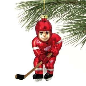 SC Sports Detroit Red Wings Glass Player Ornament 2 Pack  