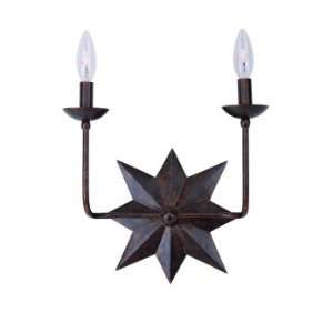 By Crystorama Lighting Astro Collection English Bronze Finish 2 Lights 