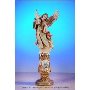 Joseph Studio, Roman Inc., 9.75 Angel on Forest Pedestal  