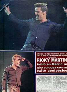 RICKY MARTIN RARE GREAT PHOTOS 6 CLIPPINGS  