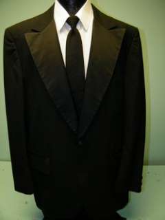 LORD WEST Mens BLACK Wool TUX Jacket SATIN Formal TUXEDO PROM Blazer 