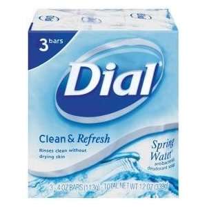 Dial Clean & Refresh Deodorant Bar Soap Spring Water 3x4oz 