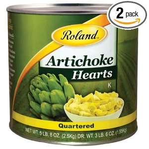 Roland Quartered Artichoke Hearts, 5.5 Pound Can (Pack of 2)  