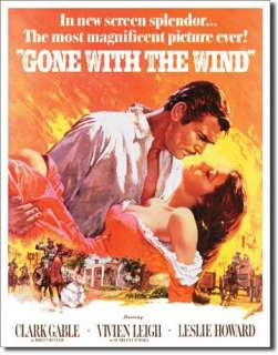 Gone With The Wind Movie Poster Tin Metal Sign  
