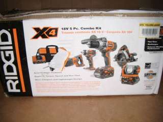 RIDGID 18 VOLT CORDLESS 5 PIECES COMBO KIT  