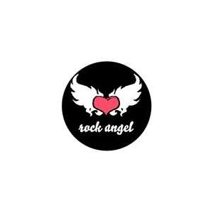  ROCK ANGEL Pinback Button 1.25 Pin / Badge Pop Star Heart 