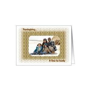 Thanksgiving Custom, Digital Design for Photo Insertion. Golden Tan 