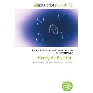  Henry de Bracton (9786133799509) Books