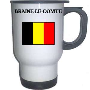  Belgium   BRAINE LE COMTE White Stainless Steel Mug 