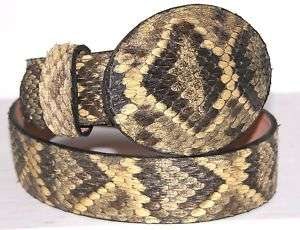 Genuine Eastern Diamondback Rattlesnake Belt & Buckle  