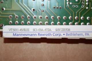 Rexroth Servo Amplifier VT5011 45/R1E #17645  