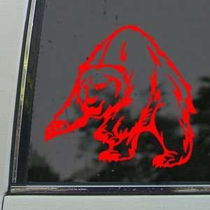  Grizzly Bear Hunt Red Decal Car Truck Window Red Sticker 