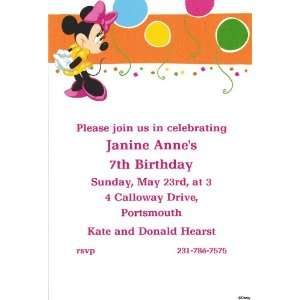  Minnie Mouse Custom Printed Invitations 10ct [Toy] [Toy 