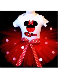   MOUSE TUTU OUTFIT RED POLKA DOT DRESS 1ST 2ND 3RD 4TH 5TH 6TH  