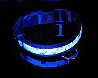Pet Dog Washable LED Flashing Lights Safe Nylon Collar  