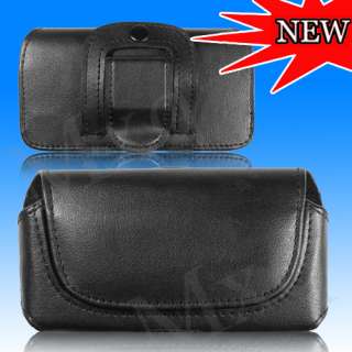 BLACK BELT CLIP LEATHER CASE POUCH COVER FOR NOKIA N8  