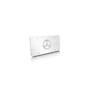  Mercedes Benz Chrome Star Logo on Polished Steel License 