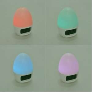  Egg shape Projection Clock with LED Color changing White 