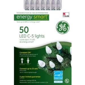 Ge Energy Smart C5 50 LED Christmas Light Set   Warm White Energy Star 