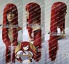 FAIRY TAIL ERZA Dark Red cosplay wig long 100CM