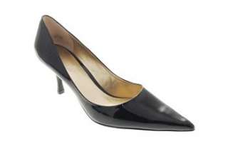   NUNCIO Womens Pump High Heels Black Designer Medium Leather 11  