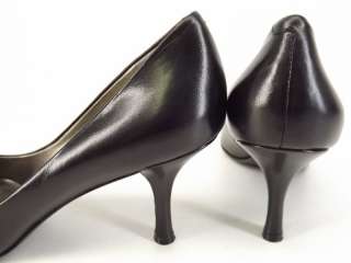 Womens shoes black Nine West 8.5 M pumps leather dress heels  