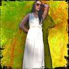 vintage 70s ivory grecian goddess maxi evening dress one day