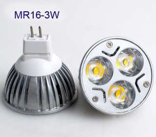   Mr16/12V Gu10/220V Plug 3*1W Led Light Warm Cool White Light Bulb Lamp