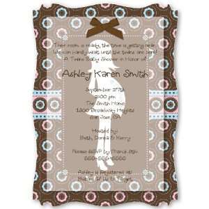  Twins Trendy Mommy   Personalized Vellum Overlay Baby 