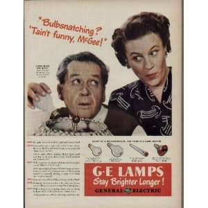   Tuesday in October.  1947 G E Lamps Ad, A4539. 
