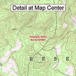  USGS Topographic Quadrangle Map   Velasquez Butte, Arizona 