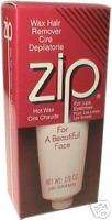 Zip Hot Wax Cream, Hair Remover For Face   7/8 Oz 023558601109  
