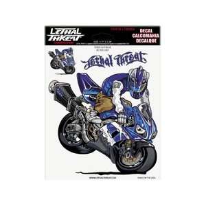 Lethal Threat Decals ENDO GUY BLUE 6X8 4/PK Stickers 
