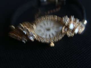 Vintage 14K Yellow Gold & Diamonds Watch 1.5 Ct Size Not Scrap  