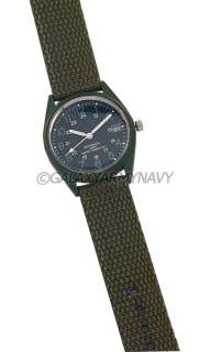 GI Vietnam Military Wind Up Olive Drab Wristwatch Nylon Strap Watch 