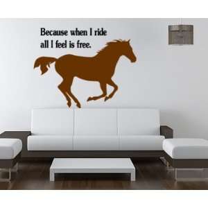 Horse wall decal  Big 22 X 28 inch sticker  sold by aluckyhorseshoe