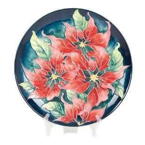  Old Tupton Ware Poinsettia Floral Ceramic Plate 10 3/4 