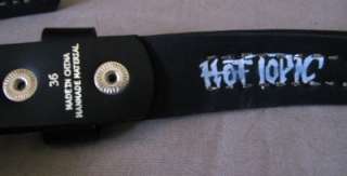 HOT TOPIC Black Belt with Silver Pyramid Studs Sz 36  