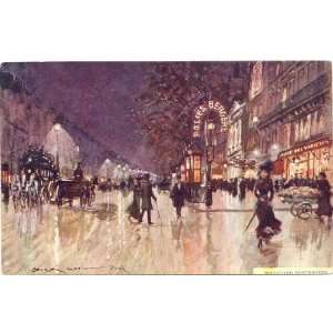   Vintage Postcard Boulevard Montmartre Paris France 