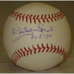  Signed Whitey Ford Ball   HOF 74 JSA W150934   Autographed 