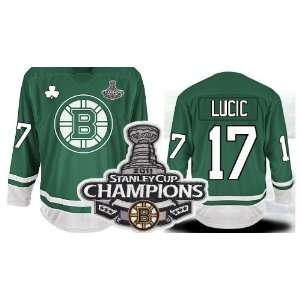 2011 NHL Boston Bruins Stanley CUP Champions Patch #17 Lucic Green 