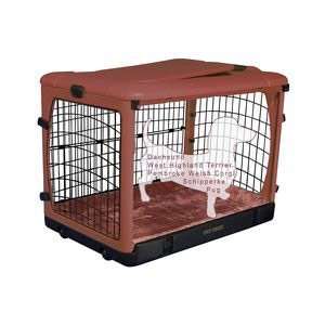  The Other Door Steel Crate With Plush Pad Brick Pet 