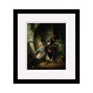  Two Boys Dressing Up As Soldiers Framed Giclee Print