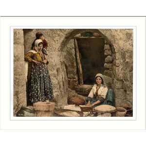   making bread Holy Land, c. 1890s, (M) Library Image