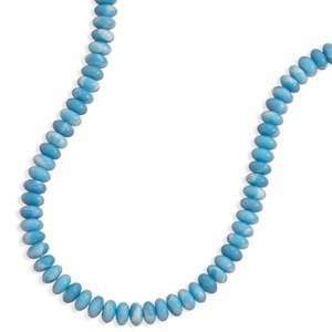  Larimar Atlantis Stone Bead Necklace 18 inches Sterling 