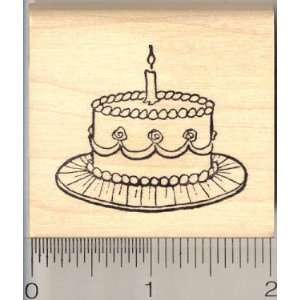  Birthday Cake Rubber Stamp Arts, Crafts & Sewing