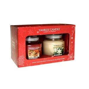 Yankee candle 2 Medium Jars Christmas Gift Set Kitchen 