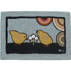   Susan Branch Baby Chicks 2x3 Hand Hooked Wool Rug