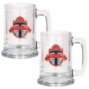 Toronto FC MLS 2Pc 15Oz Glass Tankard Set  Sports 