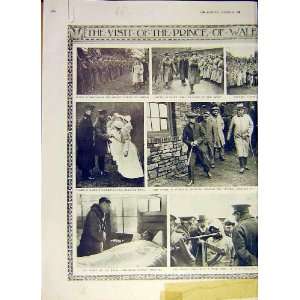  Prince Wales Visit Cardiff Hospital Colliery Ww1 1918 